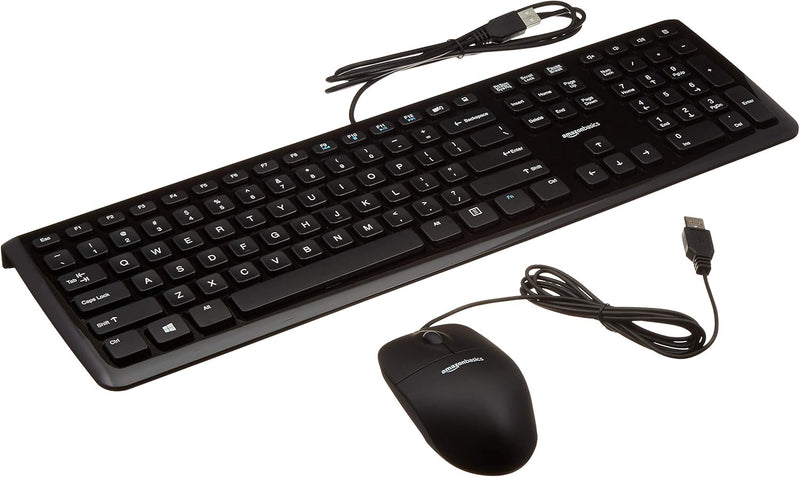 Amazon Basics Wired USB Keyboard and Mouse Combo