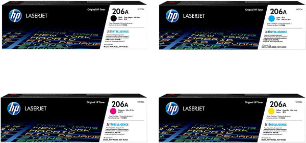 HP 206A Black and 206A Cyan, Yellow and Magenta Toner Cartridge